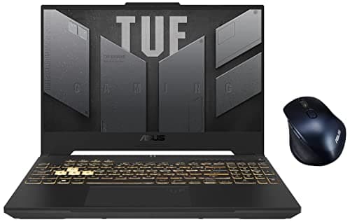 ASUS TUF Gaming A15 (2022), 15.6" (39.62 cms) FHD 144Hz, AMD Ryzen 7 6800H, 4GB GeForce RTX 3050 Graphics, Gaming Laptop, FA577RE-HN055WS MW203 Wireless Silent Mouse (Blue)