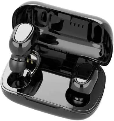 B M C Bluetooth Earbud Headset Earphones TWS L21 Buds Headphones 5.0 Mini Stereo Earbuds Sport Headset Bass Sound Built-in Micphone (Black)