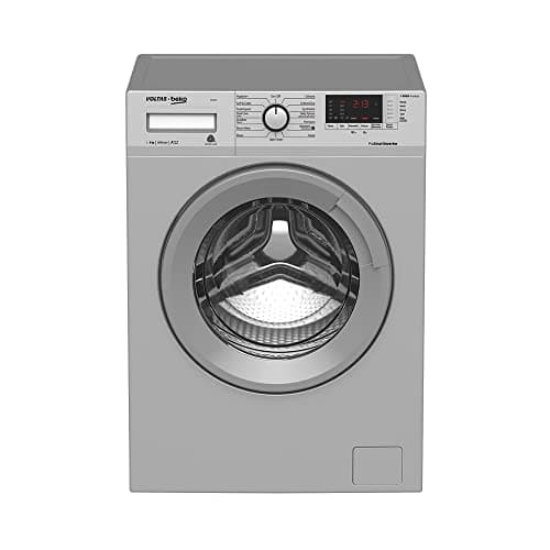 Voltas Beko 6.0kg, Inverter, 5 Star Front Load Washing Machine (WFL6010VPSS, Gray),Stain Expert