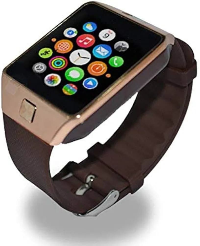HALA Bluetooth DZ09 Golden Smart Watch with Touchscreen, Multifunctional TF & SIM Card Support Camera, and Multi-Language for All Smartphones