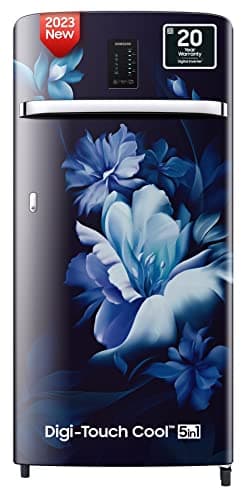 Samsung 189 L 4 Star Inverter Direct-Cool Single Door Refrigerator (RR21C2E24UZ/HL, Midnight Blossom Blue, Digi-Touch Cool)