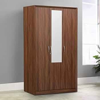 HomeTown Stark Engineered Wood Three Door Wardrobe in Particle Board Colour