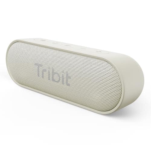 Tribit Upgraded Version XSound Go Bluetooth 5.0 Speakers with Loud Stereo Sound&Rich Bass 16W,24H Playtime,Outdoor Lightweight IPX7 Waterproof (White)