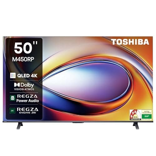 Toshiba 126 cm (50 inches) M450RP Series 4K Ultra HD Smart QLED TV 50M450RP (Black)