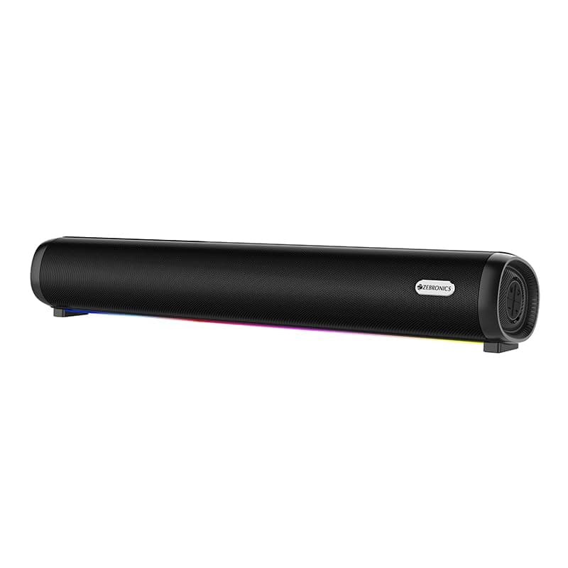 Zebronics Wireless Bluetooth Soundbar, 42 Watts, Upto 7h Playback, Dual 57mm Drivers, Dual Passive Radiators, TWS, Call Function, Type-C Charging, USB...
