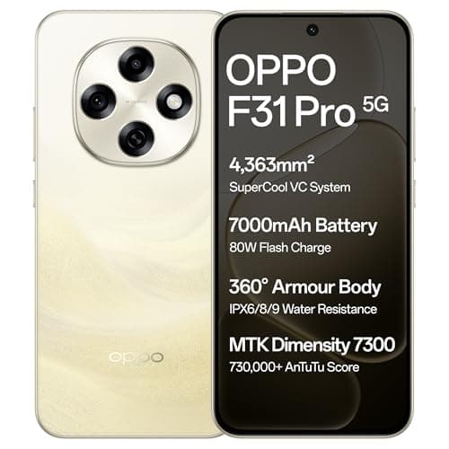 Oppo F31 Pro 5G (Desert Gold, 8GB RAM, 128GB Storage)