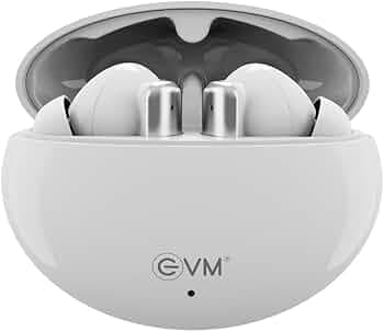 EVM EnBuds ANC TWS - 45 Hours Playtime - True Wireless Earbuds with Anti Noise Cancellation & 4X Mics - 1 Year Warranty (EVM-TWS-02-White)