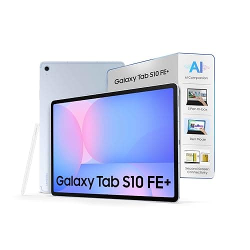 Samsung Galaxy Tab S10 FE+, S Pen in-Box, 27.7 cm (13.1 inch) LCD Display, 8 GB RAM, 128 GB Storage, Wi-Fi + 5G Tablet, Blue