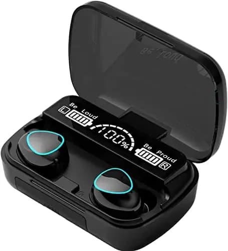 SYN SONS Earbuds M-10 with Power Bank Upto 48 Hours Playback Bluetooth Headset with Microphone (Black, in The Ear)