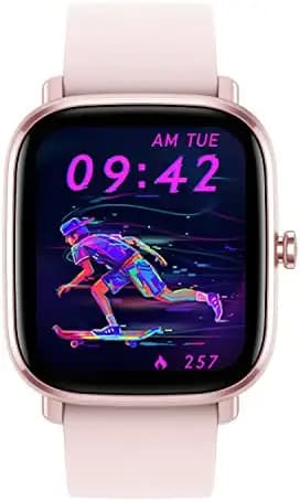Amazfit GTS2 Mini (New Version) Smart Watch with Always-on AMOLED Display, Alexa Built-in, SpO2, 14 Days' Battery Life, 68 Sports Modes, GPS, HR, Sleep & Stress Monitoring (Flamingo Pink)