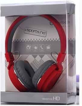 RECTITUDE SH-12 Sports-HD Wireless/Bluetooth Headphone Crystal Clear Sound Deep Bass Support FM and SD Card Slot with Music and Calling Controls Adjus...