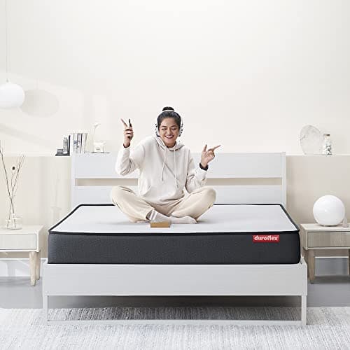 duroflex Livein - Pressure Relieving, Memory Foam, Roll Pack, 5 Inch King Size Medium Firm Mattress with Superior Comfort and Anti Microbial Fabric (72x72x5 Inches)