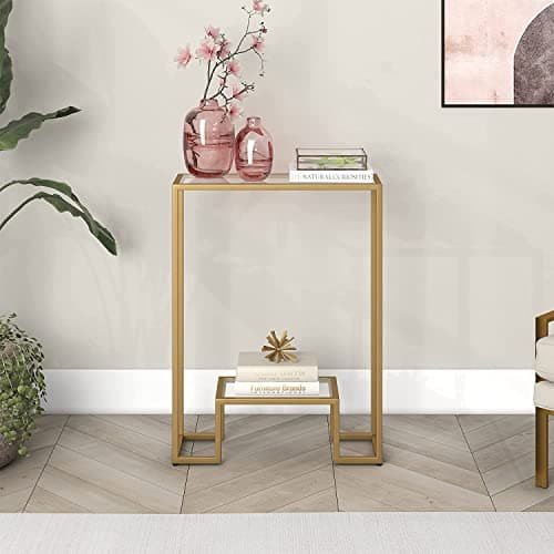 Arrow Crafts Console Table, Other, Gold, 22" Wide