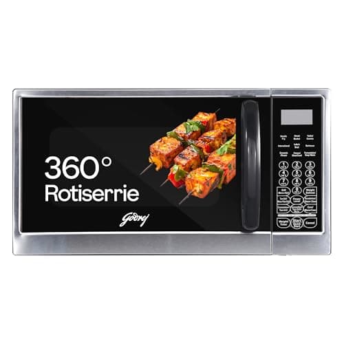Godrej 30 L Steam Clean Convection Microwave Oven With Rotisserie, Dual Grill Technology and 375 Instacook Menus (2024 Model, GME 530 CR1 SZ, Black, S...