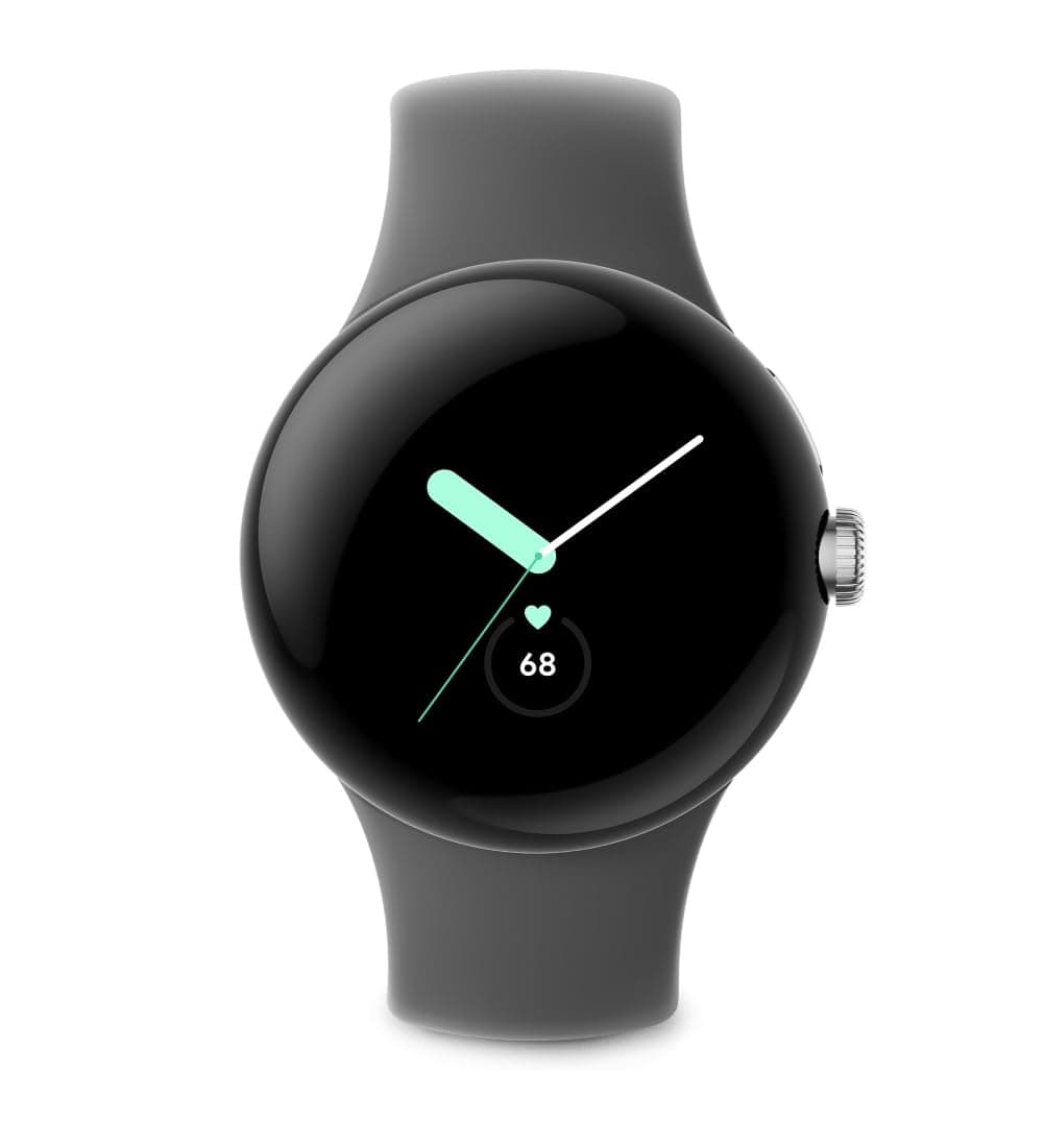 Google Pixel Watch 41mm Smartwatch with WiFi, GPS, BT and Heart Rate Monitor in Bulk Packaging (Silver Charcoal)