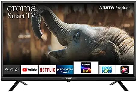 Croma 80 cm (32 Inches) HD Ready Smart Certified Android LED TV CREL7370 (Black) (2021 Model)