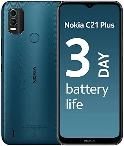 Nokia C21 Plus Android Smartphone, Dual SIM, 3-Day Battery Life, 3GB RAM + 32GB Storage, 13MP Dual Camera with HDR | Dark Cyan