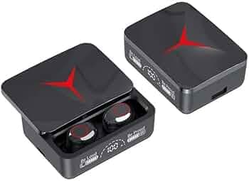 GKA M90 Bluetooth Earphones 5.2 Wireless Headset Touch Control Stereo Gaming Headset Noise Cancelling Headphones (Black)