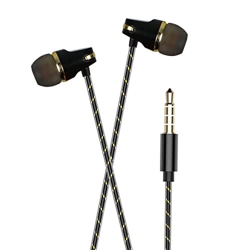 Riviera DJ-11 in Ear Wired Earphones with Mic, 3.5mm Audio Jack, 10mm Drivers, Compatible with All Smartphones & Tablet(Black)