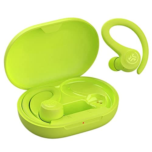 JLab Go Air Sport - Wireless Workout Earbuds Featuring C3 Clear Calling, Secure Earhook Sport Design, 32+ Hour Bluetooth Playtime, and 3 Eq Sound Settings Standard Yellow