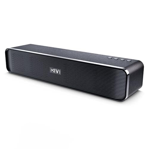Mivi Fort H30 Portable Soundbar for Campus Life, 2.0 Channel, 2 in-Build Speakers, 6 Hours Playtime, Multiple Input Modes, Cohesive Fluid Design, Made...