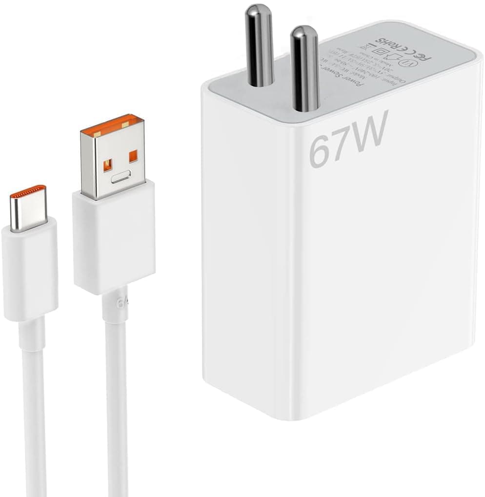Mi-Original 67W Sonic Charge Fast Charger with Type C Cable for Redmi Note 12 pro max/Note 1pro/Note 9 / Poco M2 Pro/Note 7 pro/Note 9 Pro/Note 8 Char...