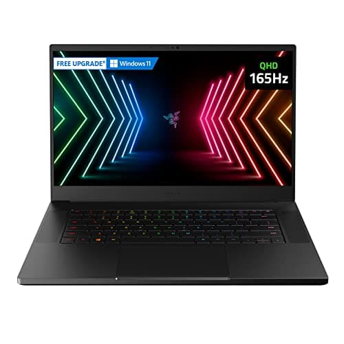 Razer Blade 15 Advanced Gaming Laptop 2021: Intel Core i7-11800H 8-Core, NVIDIA GeForce RTX 3080, 15.6” QHD 165Hz, 32GB RAM, 1TB SSD - CNC Aluminum - Chroma RGB - THX Spatial Audio - Thunderbolt 3