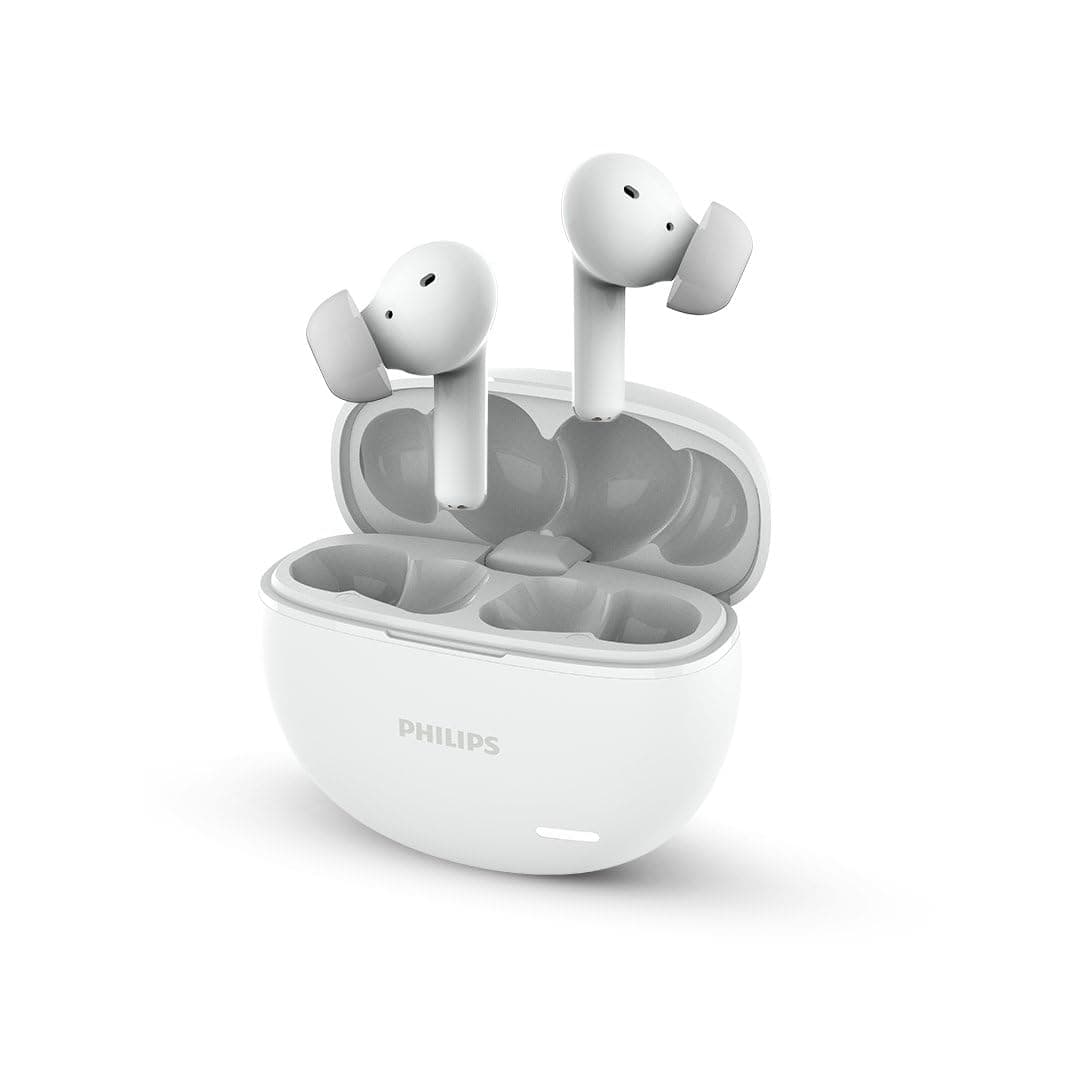 PHILIPS Audio TAT1179WT/94 True Wireless in Ear Earbuds with Pocket Sized Charging Case, Play Time Upto 45Hrs, 10mm Dynamic Drivers, Inbuilt Mic, IPX4...