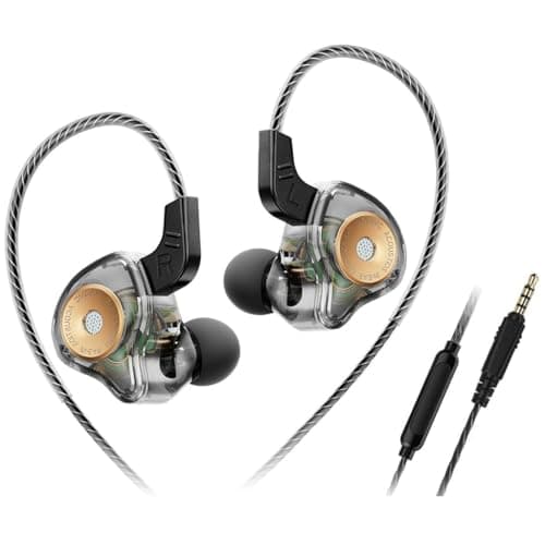Concept Kart QKZ AK6-Ultra in-Ear Monitors - Hi-Res Certified Wired Earphones with Custom 10mm Dynamic Driver, Powerful Bass, HD Mic, 3.5mm Plug, Mult...