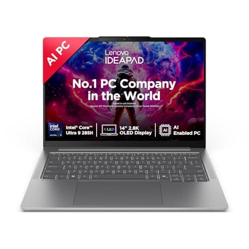 Lenovo IdeaPad Pro 5 Intel Core Ultra 9 285H (32GB RAM/1TB SSD/14 inch (36.83cm)/2.8K OLED/AI PC/Windows 11/Office Home 2024 AI Now/1Yr ADP Free/3 Mon. Game Pass/Grey/1.4Kg), 83JK000AIN