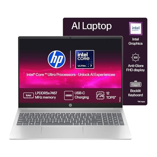 HP Pavilion 16, Enhanced by AI, Intel Core Ultra 7 155U, 16-inch (40.6 cm), WUXGA, 16GB LPDDR5x, 512GB SSD, Intel graphics, 1080p FHD IR camera, Copil...