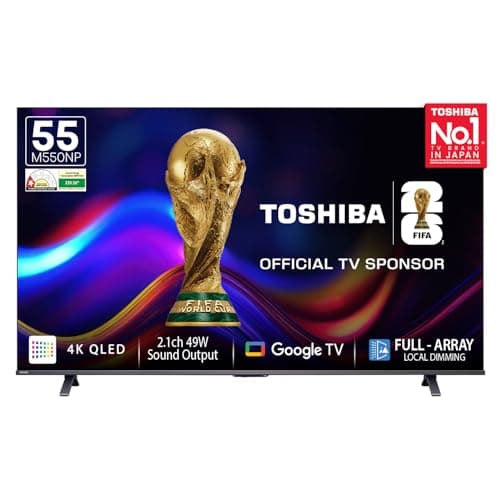 TOSHIBA 139 cm (55 inches) M550NP Series 4K Ultra HD Smart QLED Google TV 55M550NP