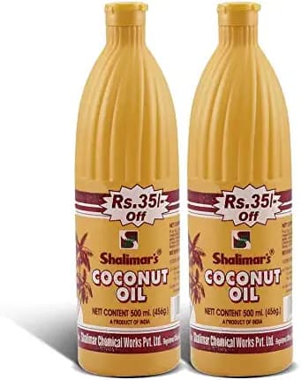 Shalimar's Coconut Oil Hdpe Yellow 500ml ( Pack of 2)