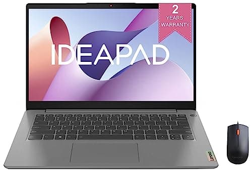 Lenovo IdeaPad Slim 3 Intel Core i3 11th Gen 14" (35.56cm) FHD Thin & Light Laptop (8GB/512GB SSD/Windows 11/Office 2021/2Yr Warranty/3months Game Pass/Arctic Grey/1.41Kg), 82H701DNIN + Wired Mouse