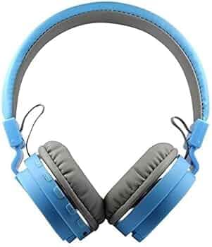VEKIN Bluetooth Wireless SH12 Headphone Support to All Mobile/SD Card Slots/Aux Cable (Blue)