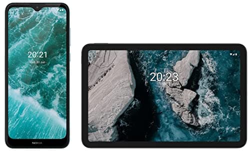 Nokia T20 1200 x 2000, LCD 8200mAh Battery, 3GB Ram Bluetooth, Wi-Fi 10.36 inches(26cm) 2K Screen with Low Blue Light, Wi-Fi Tab (Blue) & C30 TA-1345 DS 4/64 in WH (White)