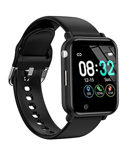 Techking (SPECIAL DEAL WITH 15 YEARS WARRANTY) A1 Full Touch Screen Bluetooth Smartwatch with Camera and Activity Tracker Compatible with All 3G/4G/5G Android & iOS Smartphones Support SIM & SD Card for Men and Women-BLACK