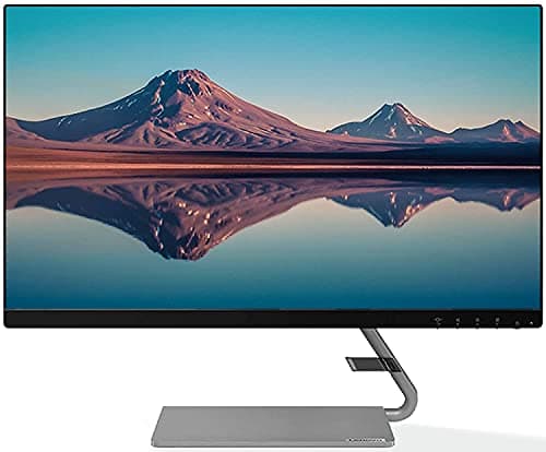 (Renewed) Lenovo 23.8-inch FHD Ultra Slim Near Edgeless IPS Monitor with Built in Speakers, 75Hz Refresh, 4ms Response, 178°/178° Viewing Angle, AMD FreeSync, HDMI, VGA, TUV Certified Eye Comfort - Q24i-1L Gray