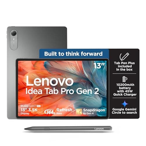 Lenovo Idea Tab Pro Gen 2 with Pen Plus | 13" Display, 3.5K Resolution, 144Hz Refresh | 8GB, 256GB | Snapdragon 8s Gen 4 | 10200mAh | 4 JBL Speakers| ...