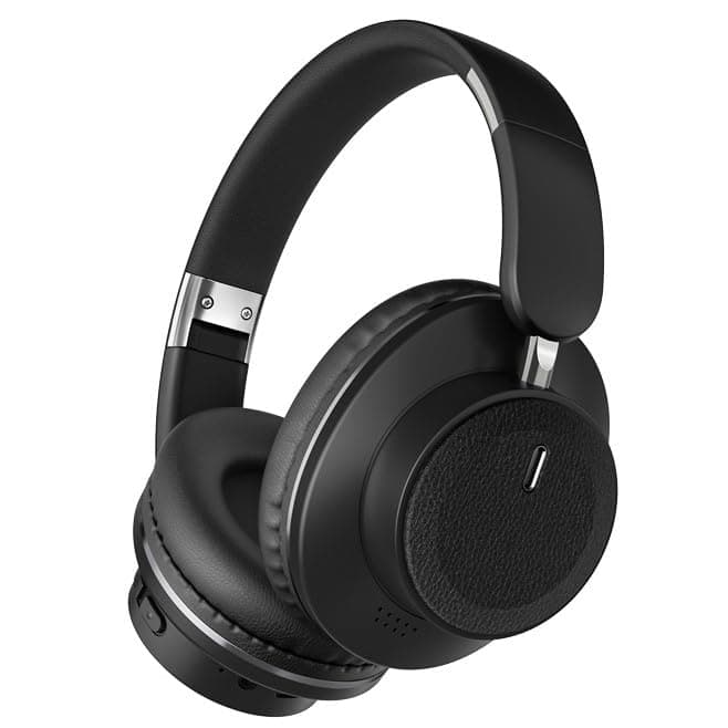 H9 Over Ear Headphones with ANC (50dB), Upto 50 Hrs Playtime, Fast Charging, in-Built ENC Mic, 40mm Titanium Bass Drivers, Super soft Cushion, AUX in,...