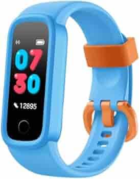 Noise Champ Smart Band for Kids with 7 Alarms (Brush Teeth, Study Time & More), Lightweight, Sleep Tracker, 50+ Kids Watch Faces, IP68 Washable (Peppy Blue), One Size