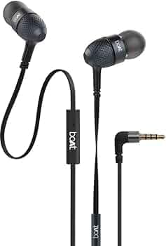 Boat 225 Wired in Ear Earphone with Mic | Super Extra Bass || Black |