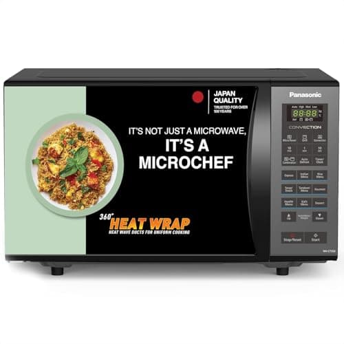 Panasonic 23L Convection Microwave Oven(NN-CT353BFDG,Black Mirror, 360° Heat Wrap)
