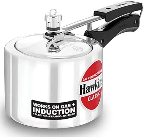 Hawkins Classic 2 Litre Pressure Cooker, Induction Cooker, Tall Design Pan Cooker, Best Cooker, Silver (ICL2T)