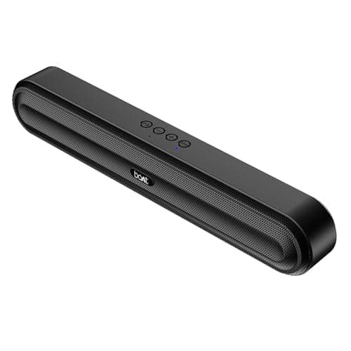 boAt Newly Lauched Aavante Bar 490 Bluetooth Soundbar 10W RMS Signature Sound,2.0 Channel,BTv5.1,Dual Full-Range Drivers, AUX, TF Card, USB, Upto 7 Hr...
