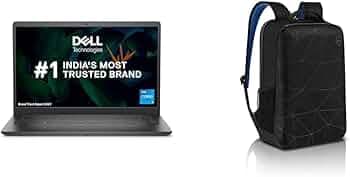 Dell Vostro 3420 Laptop,Intel i5-1135G7/16GB/512GB SSD/14.0" (35.54cm) FHD,Carbon Black/1.48kg & Essential Backpack 15 (ES1520P)