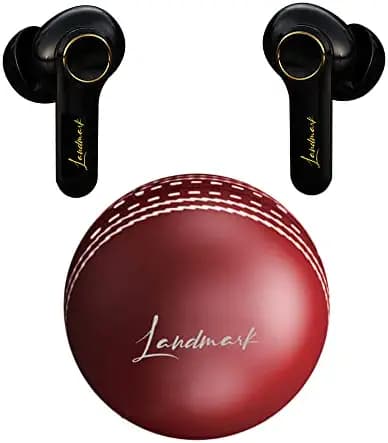 Landmark Season Lm Bh133 Bluetooth Truly Wireless In Ear Earbuds With Mic (Tws) With Deep Bass Sound, Passive Noise Cancellation, 5.1, 30Hrs Playtime, Touch Controls & Voice Assistance - Red
