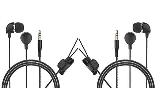 Hitage Super Bass Perfect Soundtrack Wired in-Ear Headphone Pack of 2 (Black) Headphones