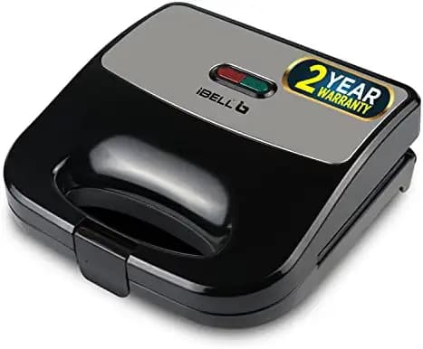 iBELL SM1535 Sandwich Maker, Grill & Toast, Electric, Nonstick, 750 Watt (Black)
