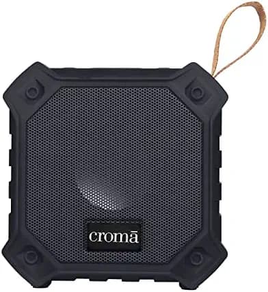 Croma 5W Portable Bluetooth Speaker with 21 Hours of Play time @mid Volume, Built in mic, Multiple connectivity: USB and TF Card, True Wireless Technology (12 Months Warranty) (CREMP2101sBTSP, Black)